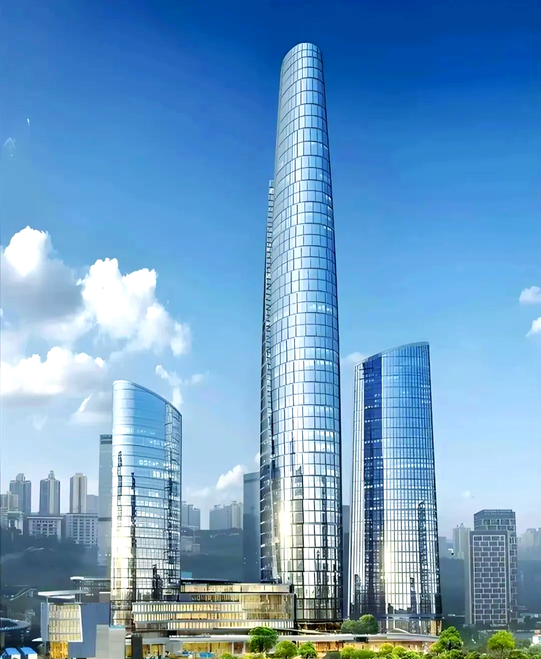 重庆陆海国际中心:高楼亮灯,成为新地标打卡地