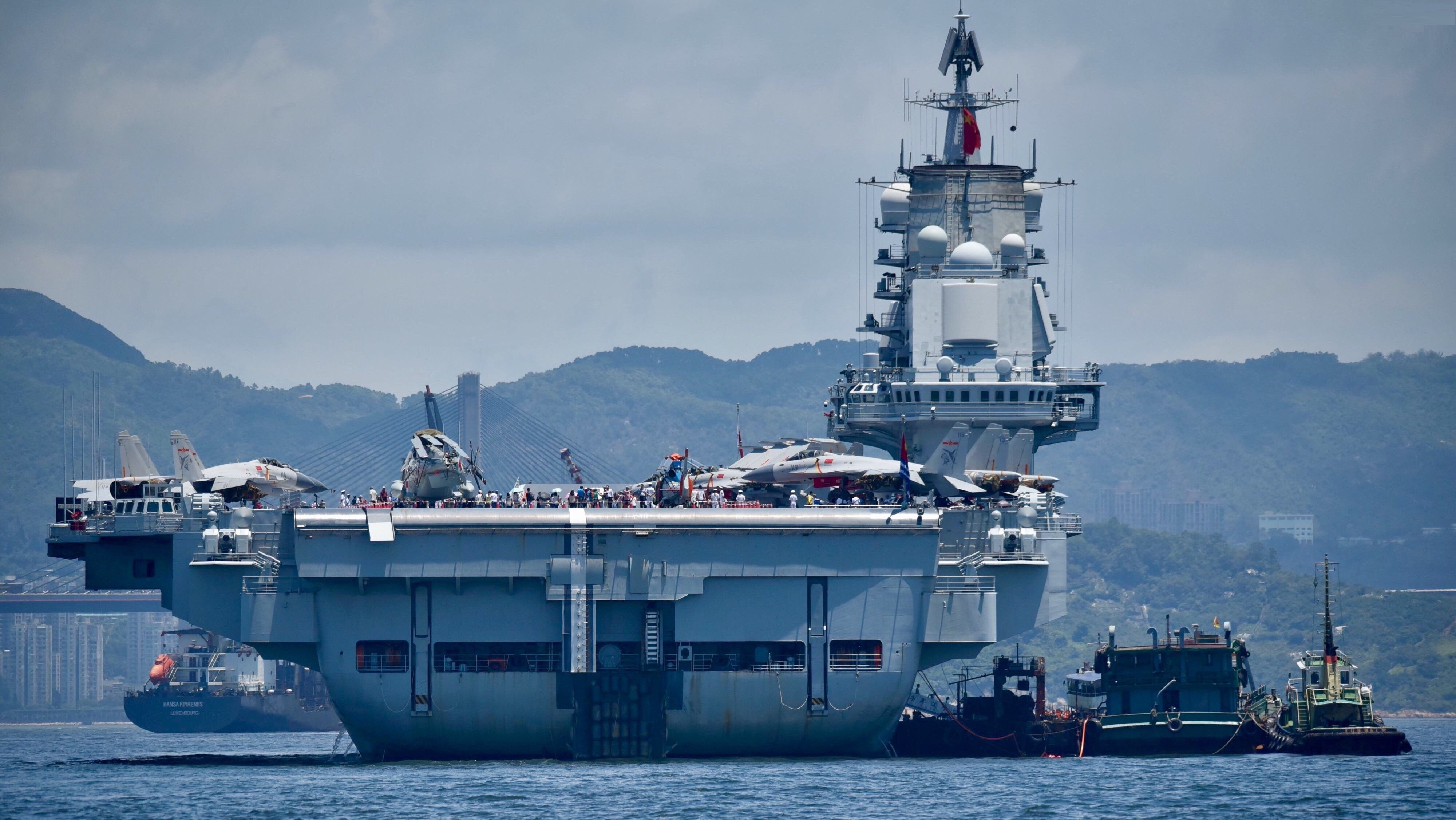 中印俄三国大型舰船pk和后视图