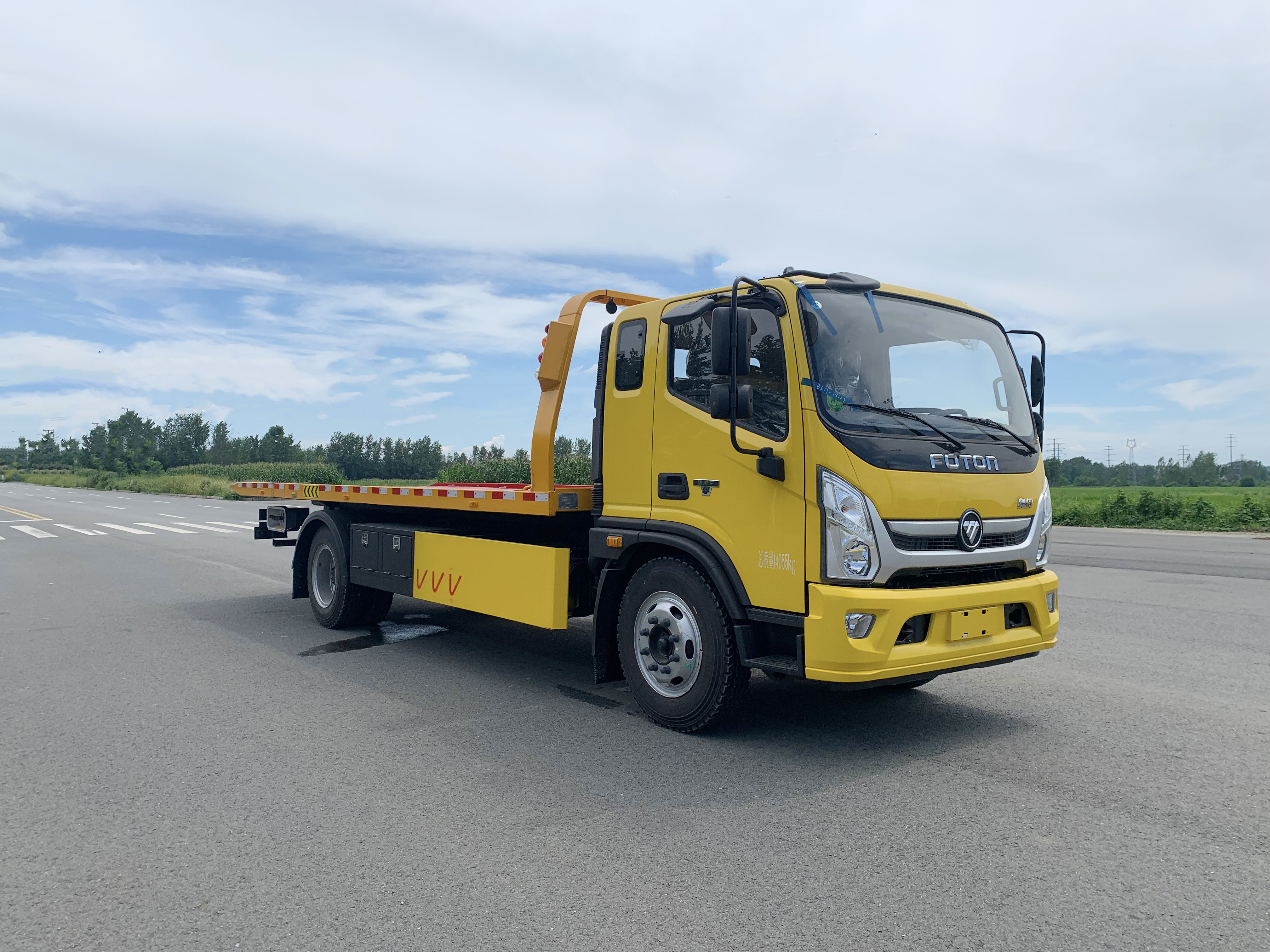 福田奥铃/欧马可8吨清障车-平板低重心工艺拖12吨更稳/上北京户