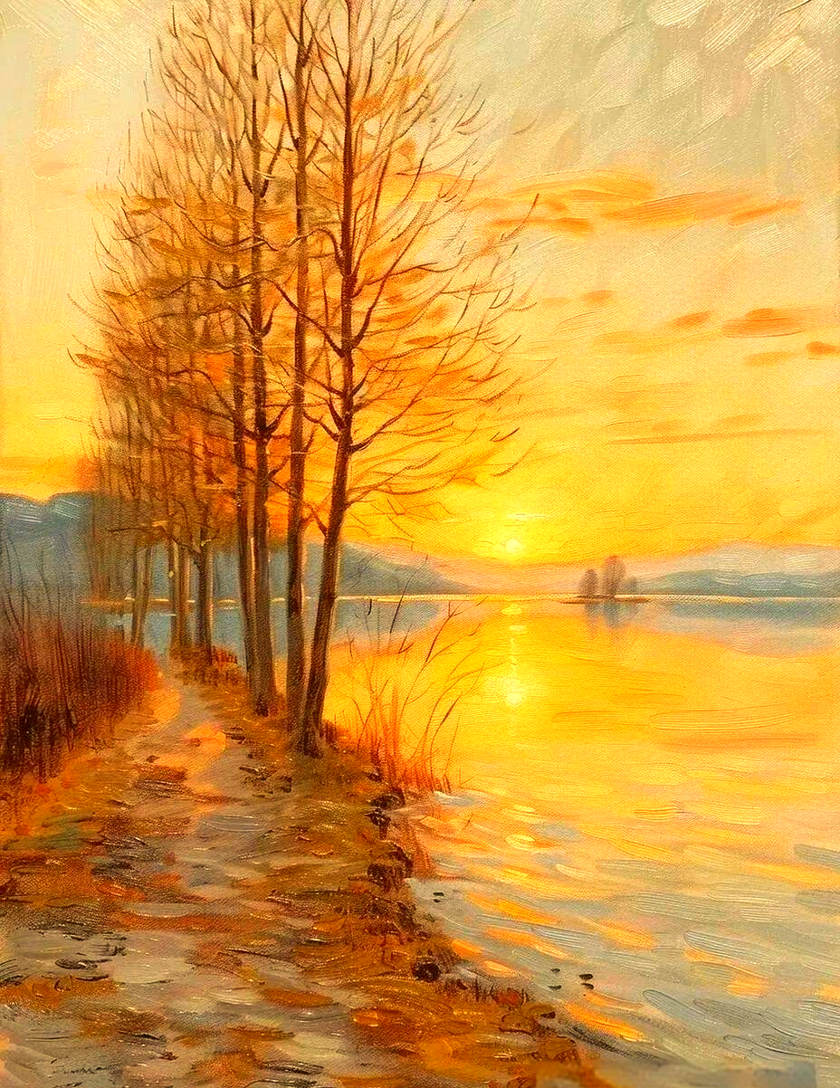 世界油画:西斯莱的风景画,光影中的自然与细腻