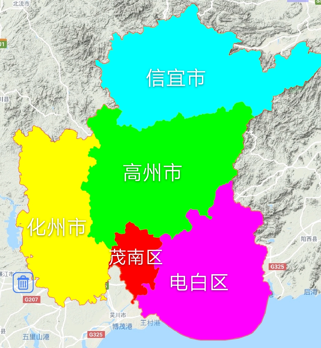 茂名各镇地图图片