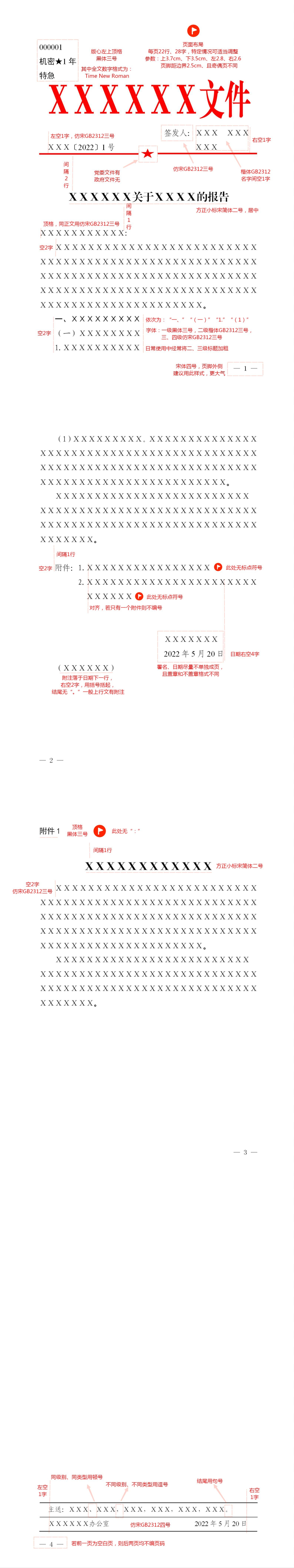 公文写作附件格式模板图片