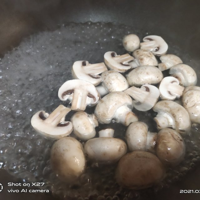 火腿蘑菇沙拉,简单快手,解腻开胃