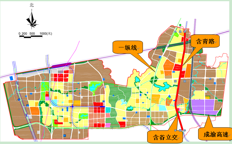 重庆高新区(原九龙坡区)含谷片区含青路二期启动建设