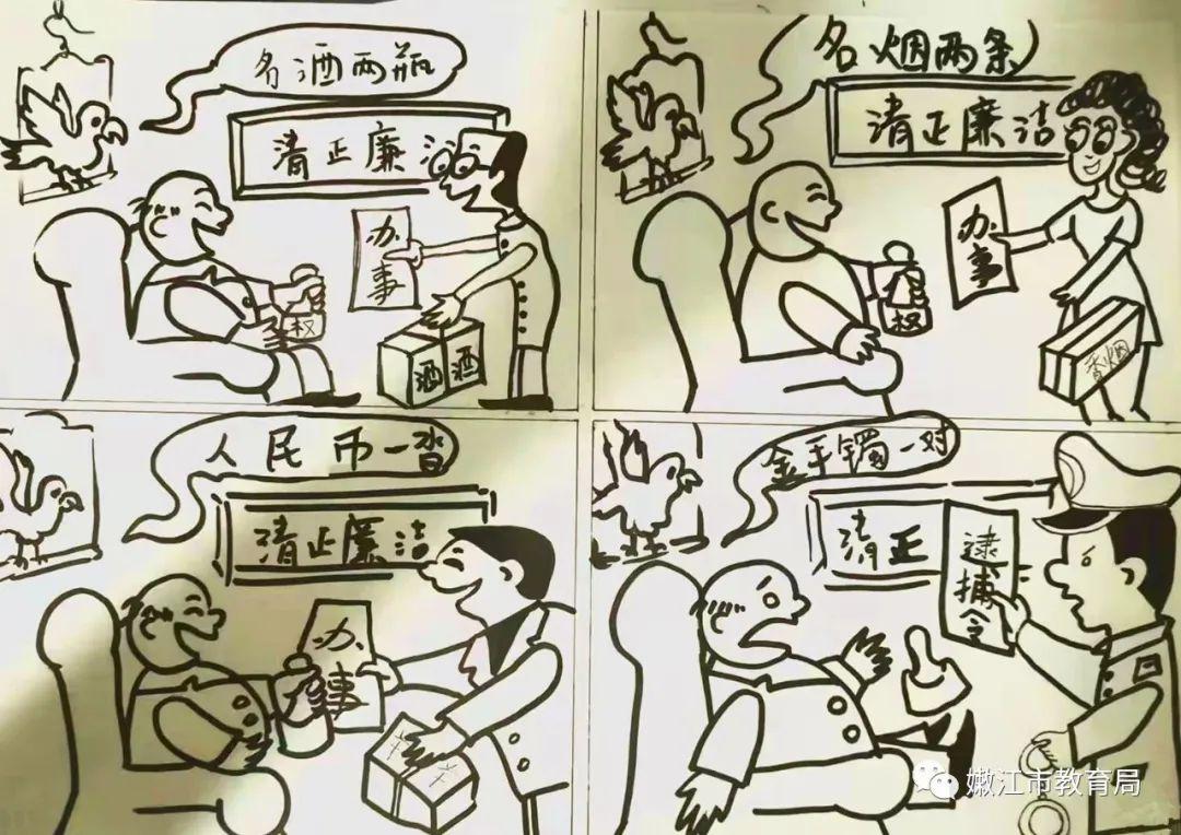 「强纪律转作风抓落实促发展」嫩江教育党委廉政漫画展