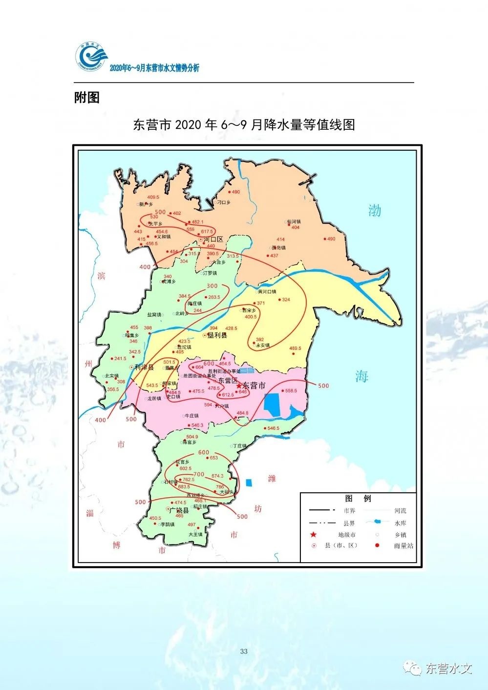 「水情分析」6月-9月東營市水文情勢分析