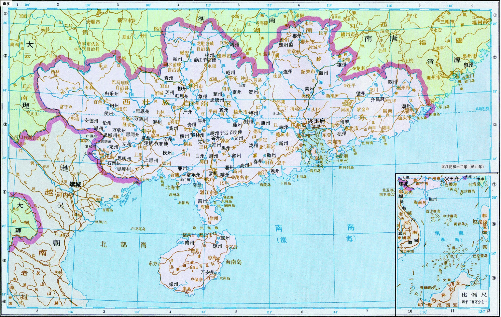 「中国历史地图」中国历代疆域图之五代十国