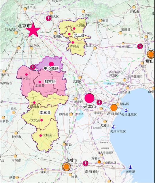 北三县地图位置图片