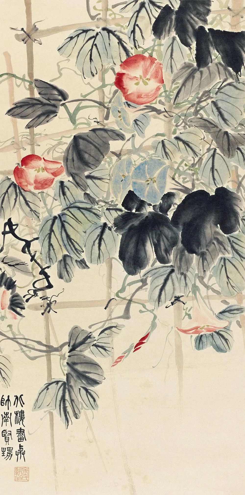 画家金城笔下的花鸟画