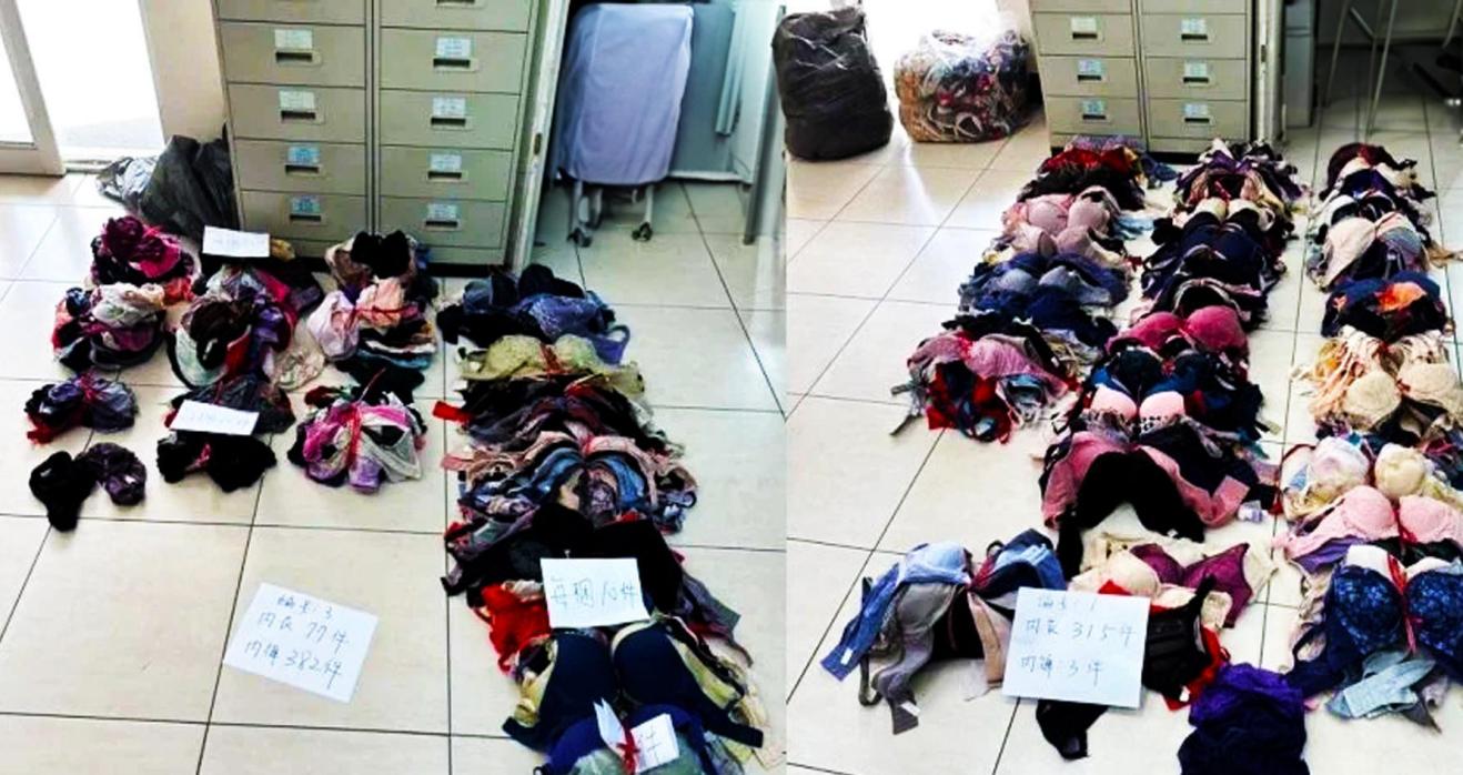 台屏东变态内衣大盗落网偷三乡镇 警方搜出上千女性内衣裤至1002