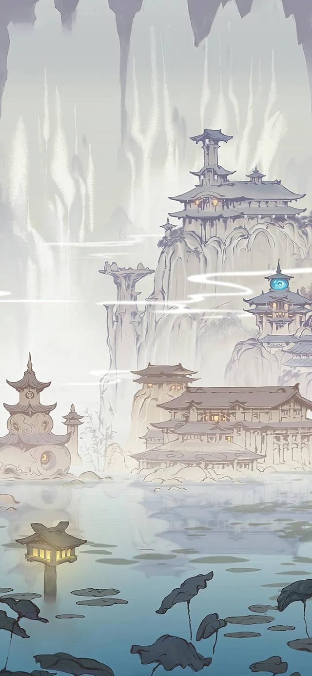 国风山水壁纸|浮云一别后,流水十年间