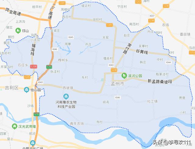 河南省孟州市详细地图图片