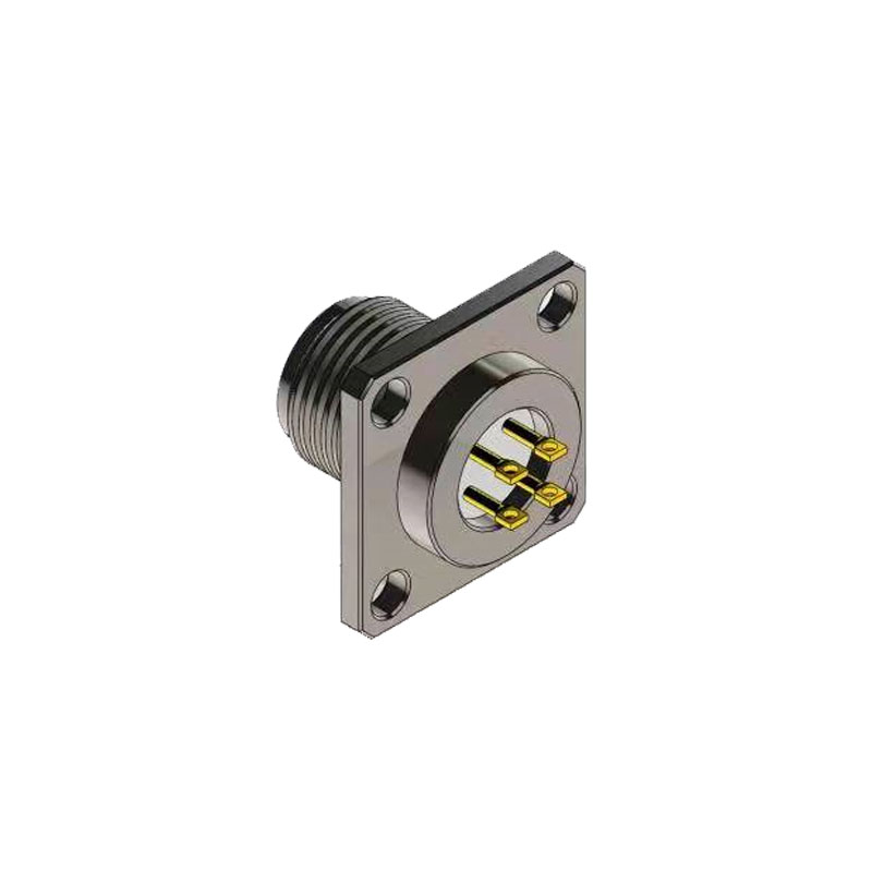 玻璃烧结固定插座m12真空连接器3芯4芯5芯8芯气密性插头插座