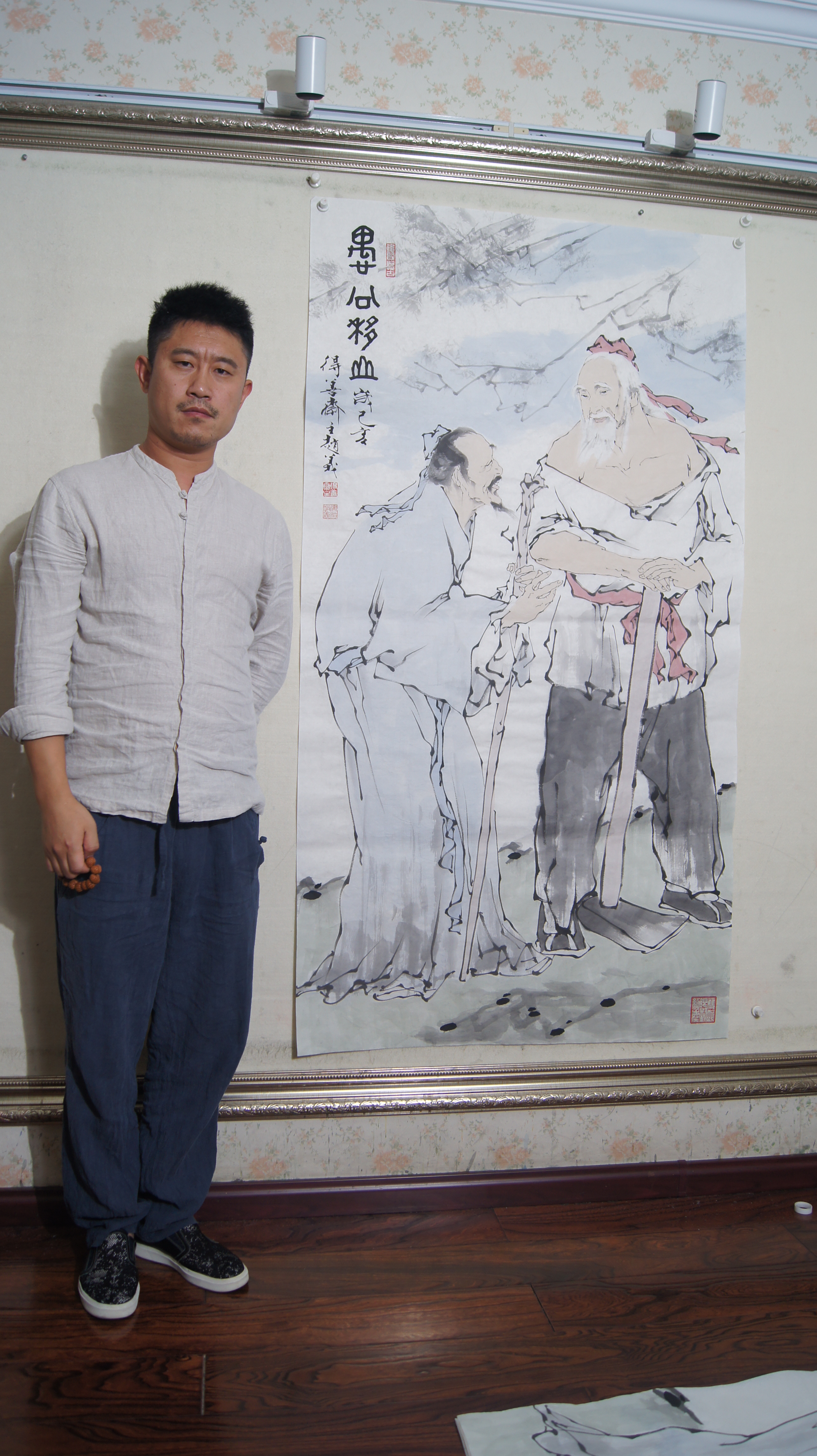 著名画家赵义人称津门"小范曾"岁末作品合集