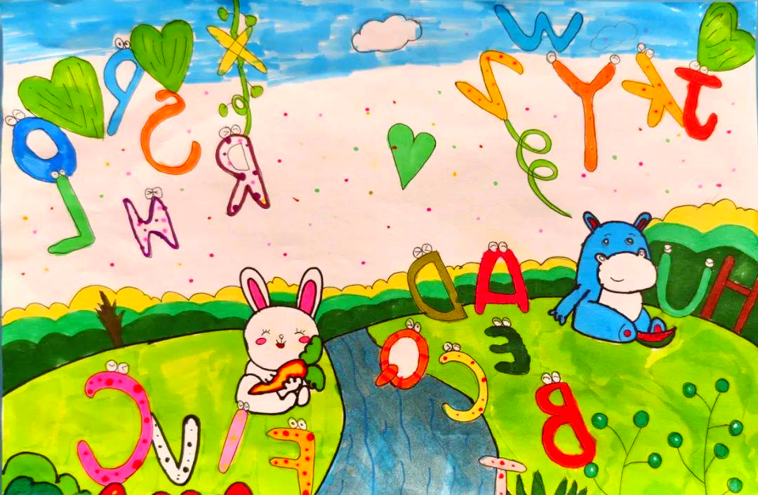 丹河小学英语节:绘画与手抄报的精彩绽放