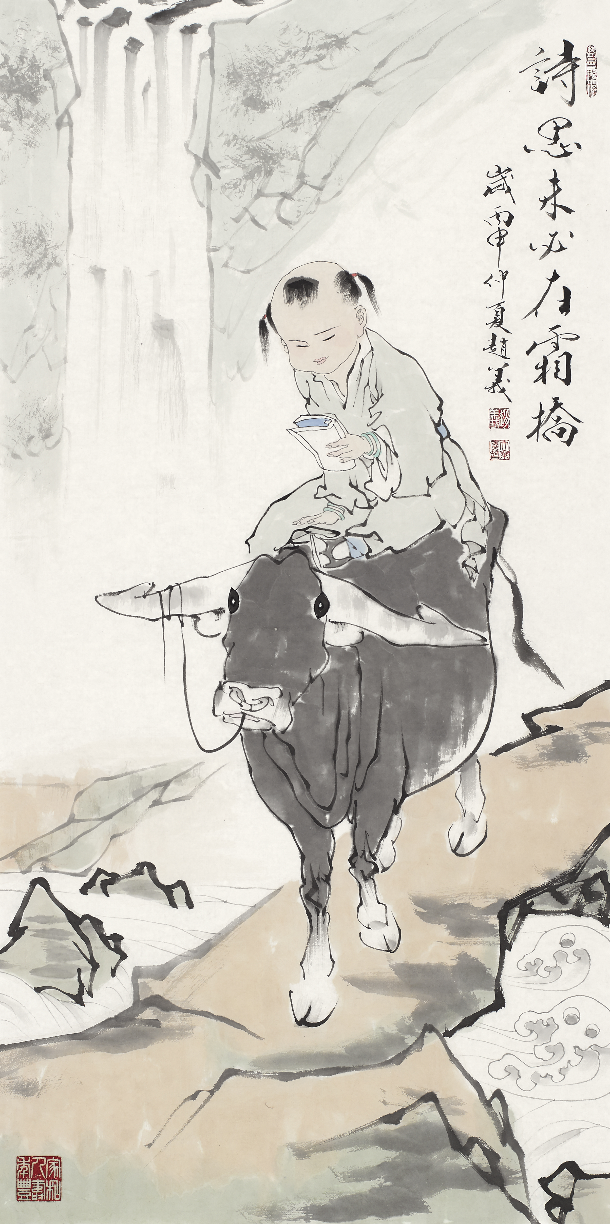 著名画家赵义人称津门"小范曾"岁末作品合集