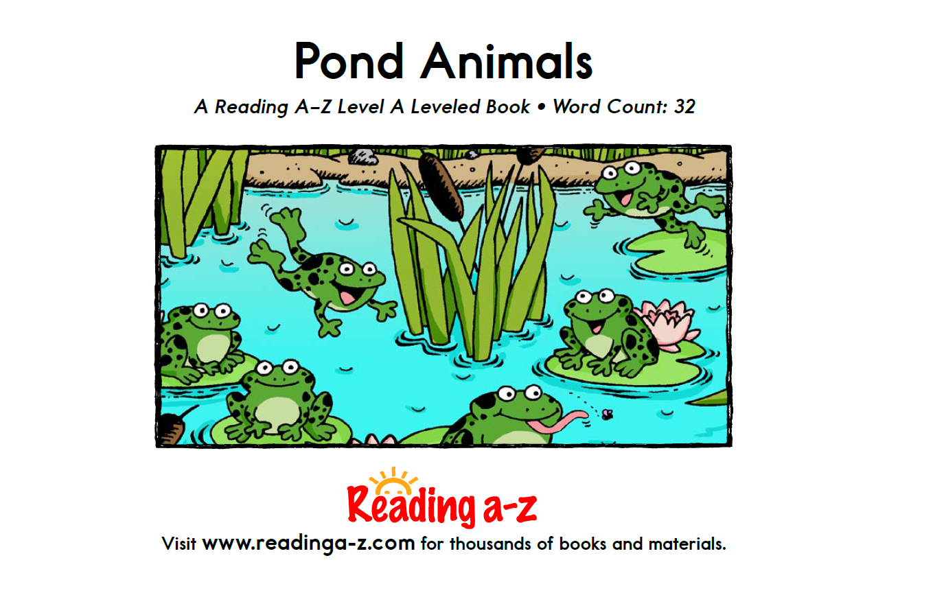 aj学 raz 英文分级阅读 level a 001 pond animals