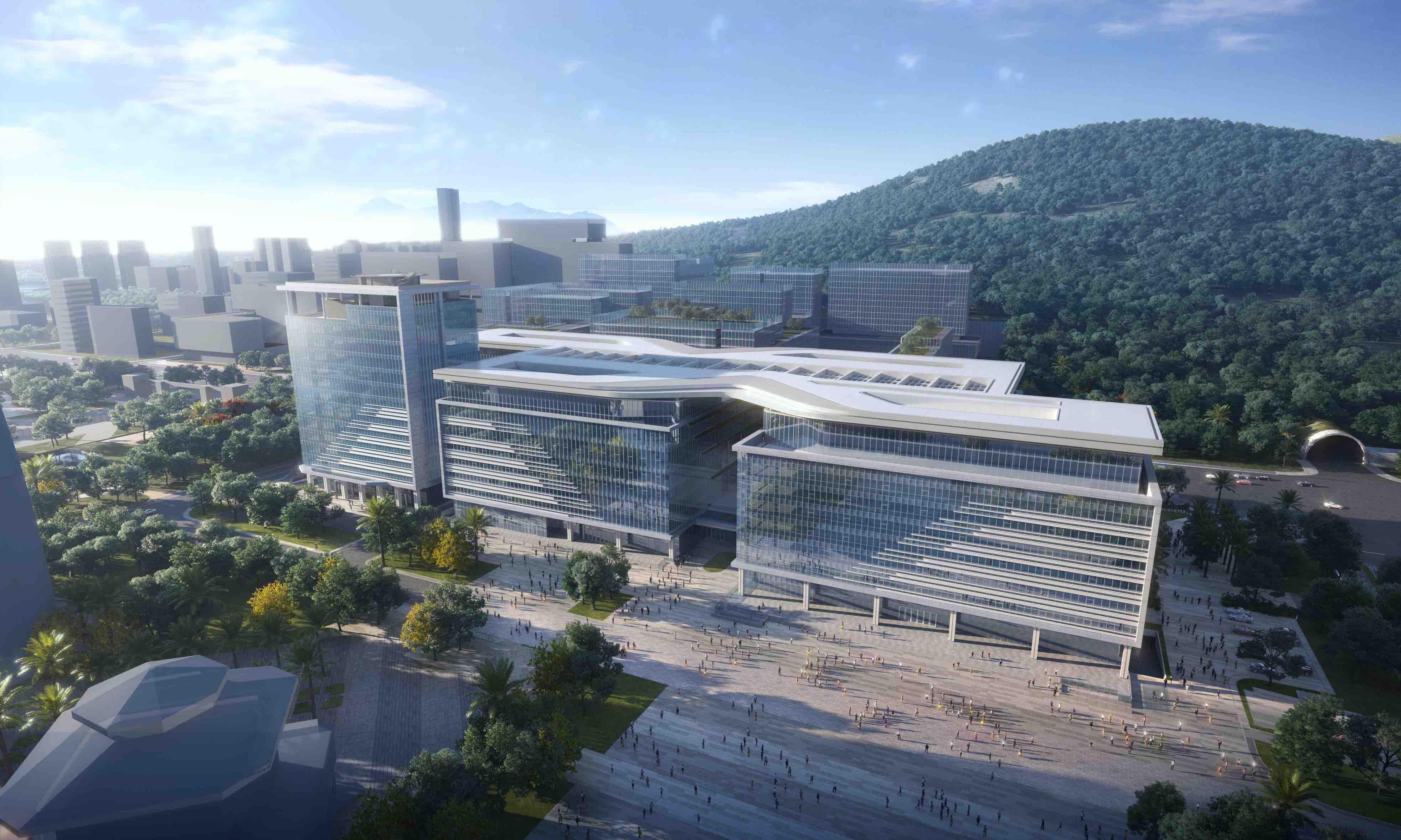 珠海市民服务中心主体结构封顶,预计年底交付