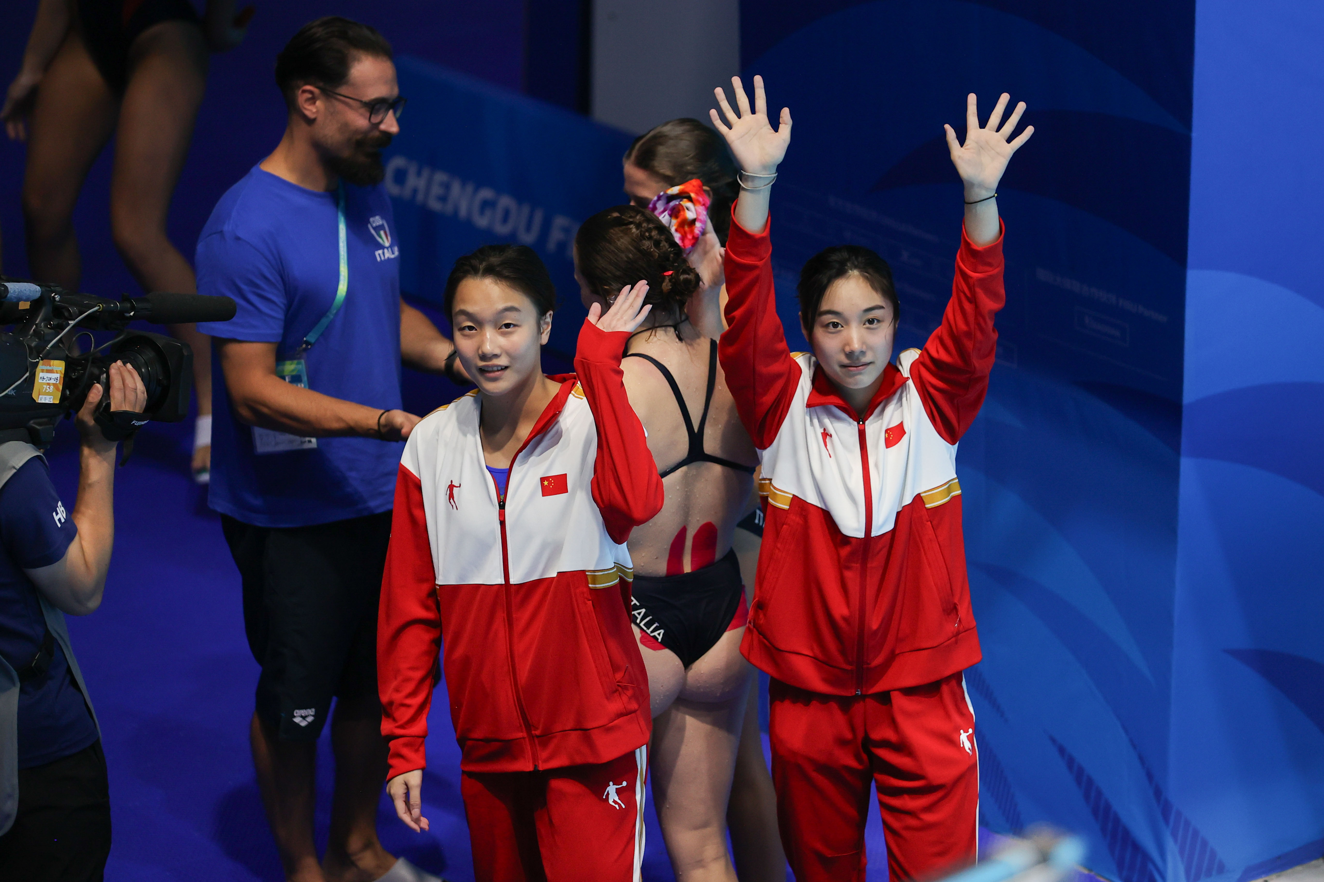 跳水——女子双人3米跳板:中国选手陈佳/杨睿琳夺冠