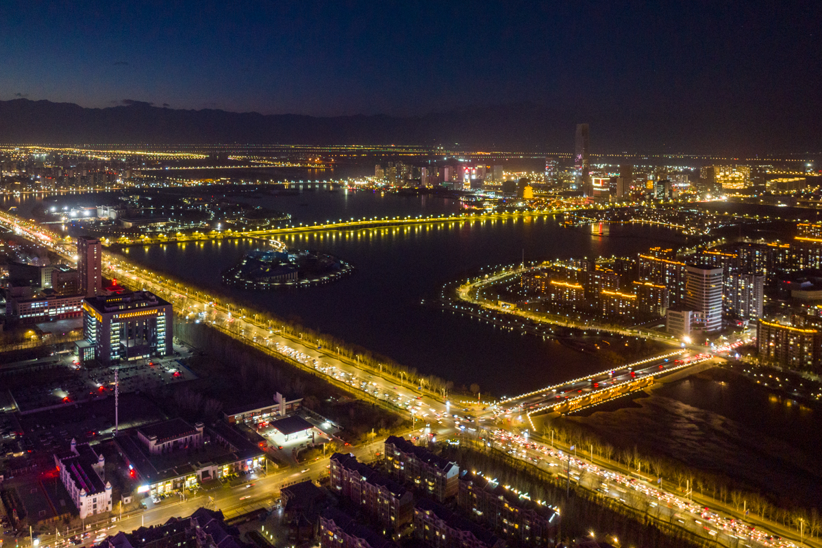 银川夜景图片 真实图片