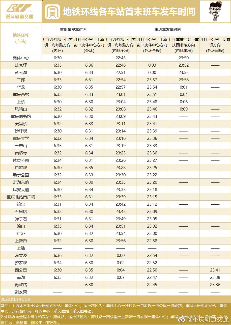 杭州9号线地铁时间表图片