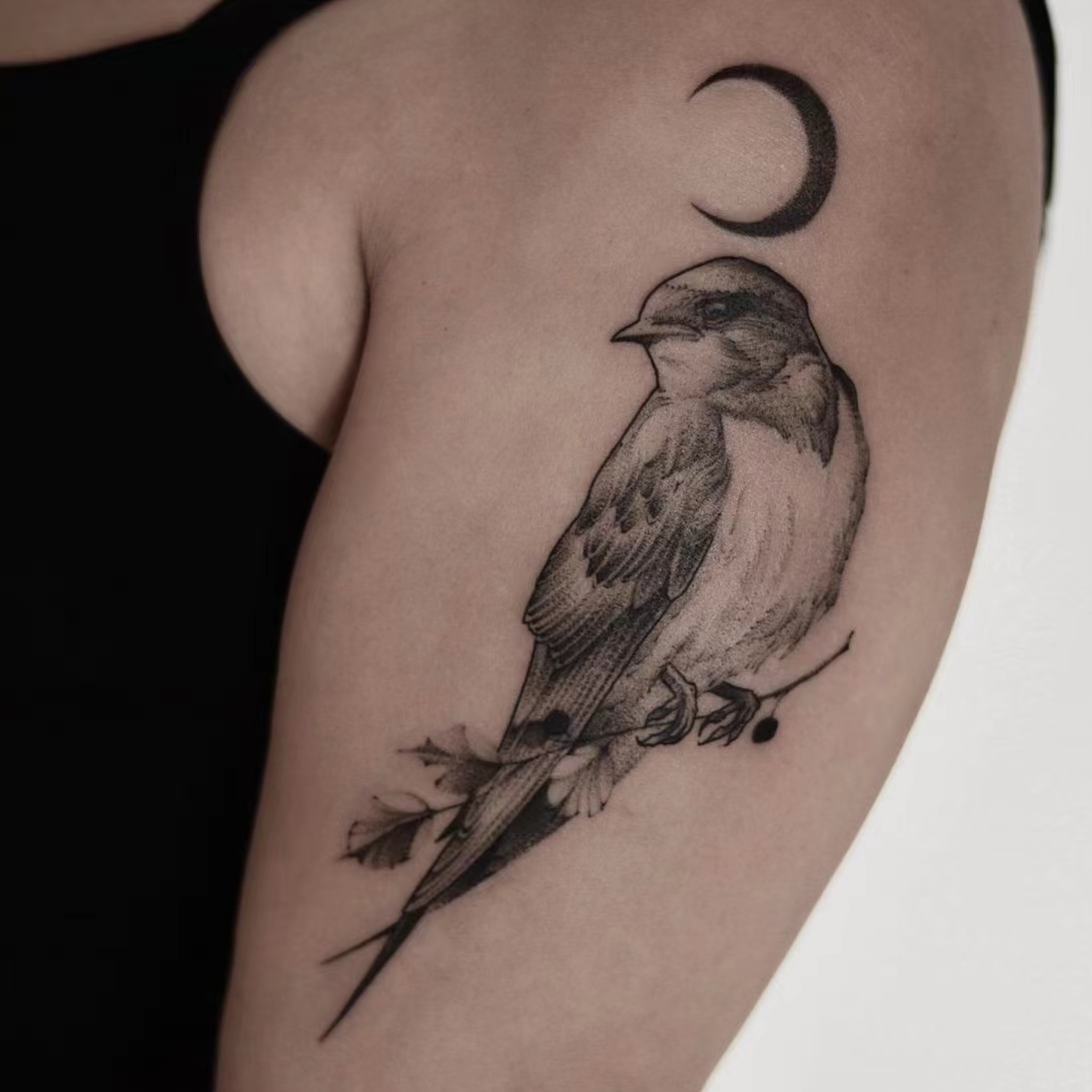 最经典的纹身图案——燕子