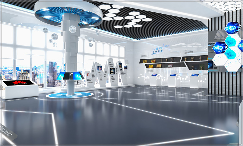 合肥企业展厅装修,科技风展厅这样设计,打造出充满科技感的场景