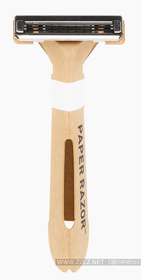 kai公司设计的,创新一次性剃须刀,使用折叠的纸来形成刀柄和金属刀片