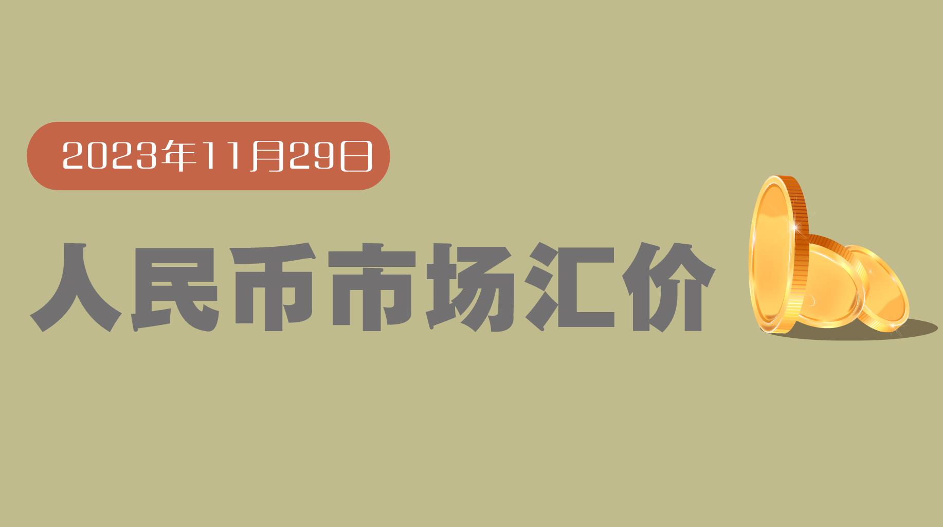 圖表短視頻|人民幣市場匯價(11月29日)