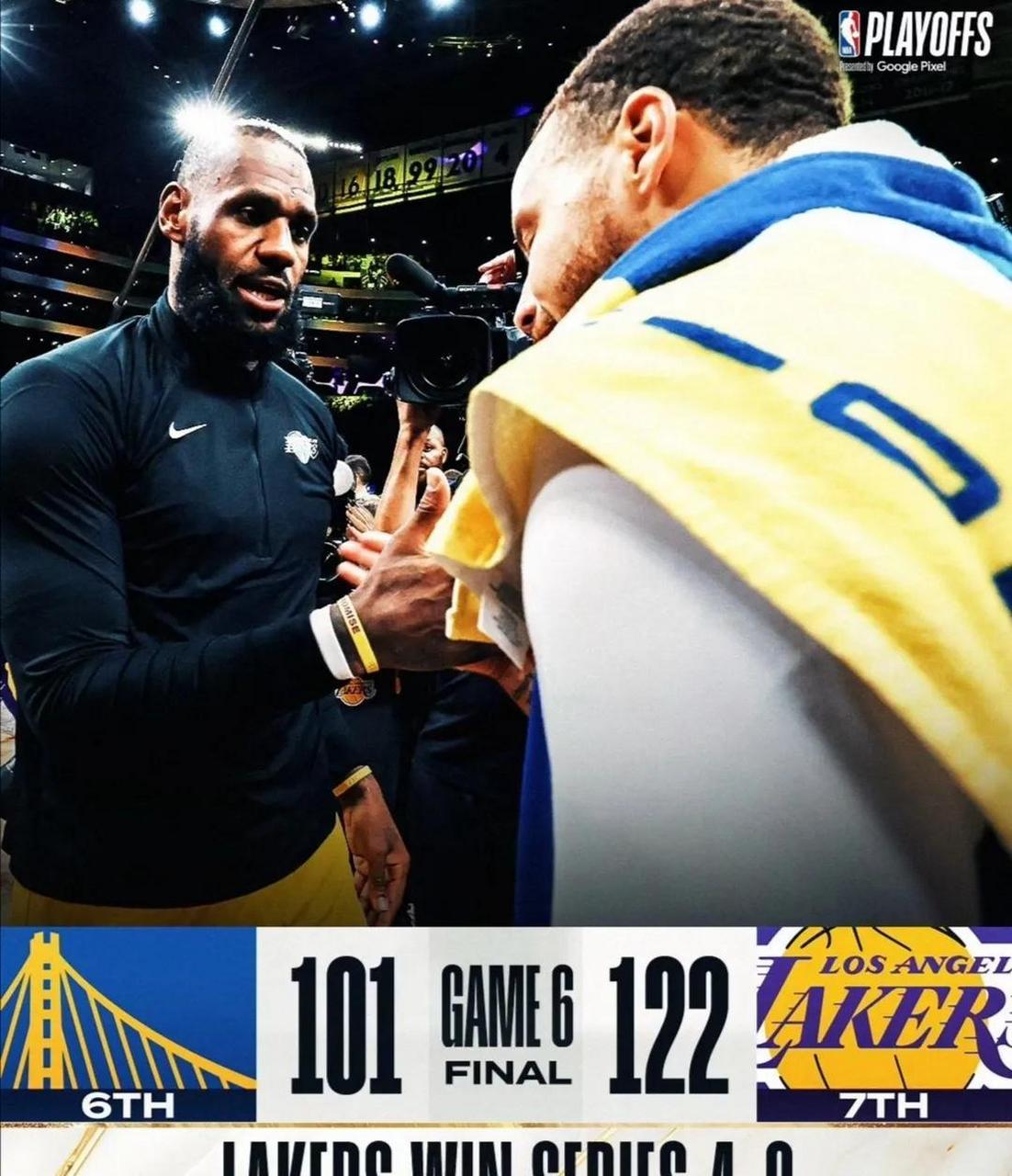 38岁詹姆斯与35岁库里数据在这轮系列赛中对比  38岁的詹姆斯24.7 8.