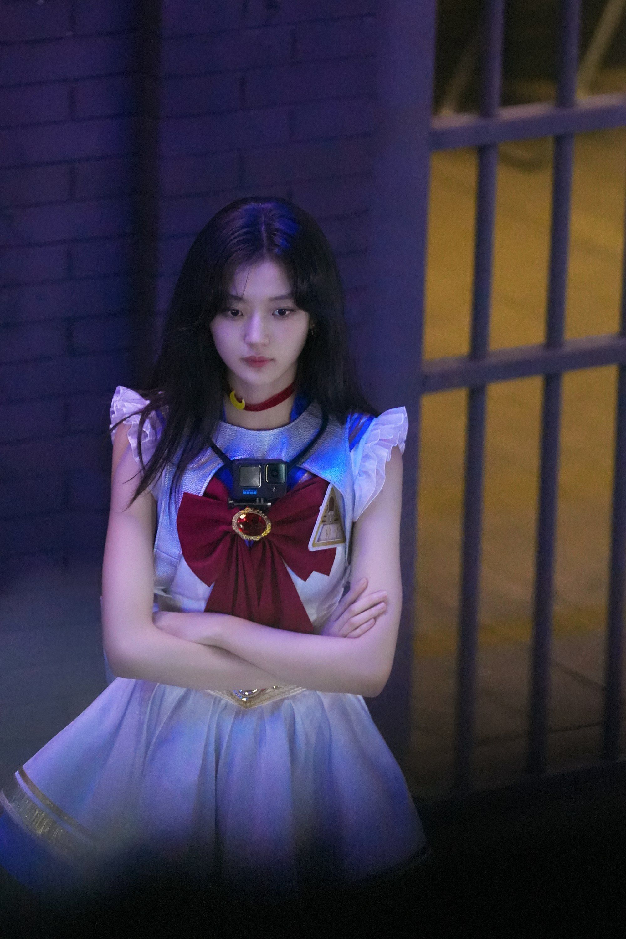 孙千长发飘飘连衣裙甜美可爱写真