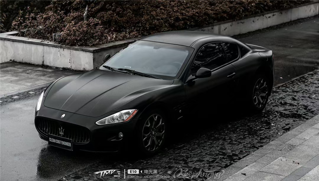 玛莎拉蒂gt全车tmd潮牌改色膜电光黑