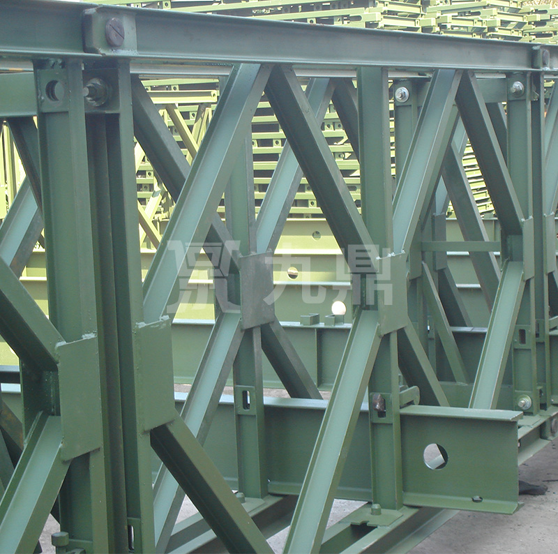贝雷片便桥桁架交叉设置抗风杆