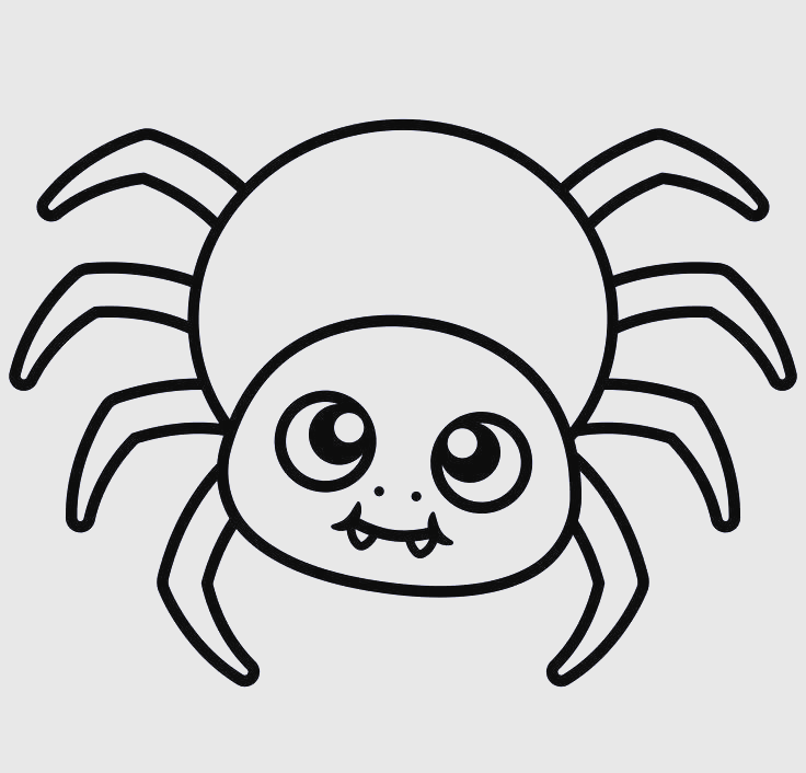 用这些技巧,画出的蜘蛛昆虫简笔画可爱到爆炸