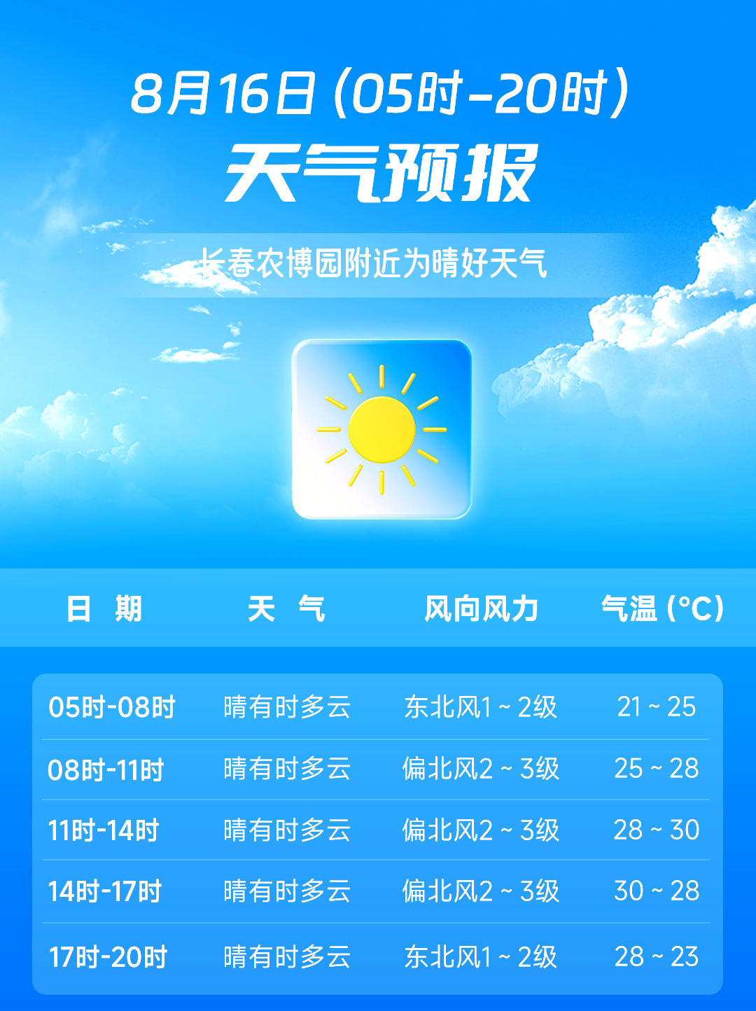 长春天气查询预报
