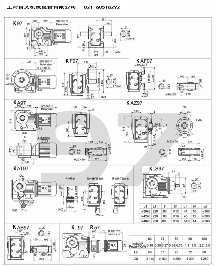  電機(jī)減速機(jī)型號大全_減速電機(jī)選型表