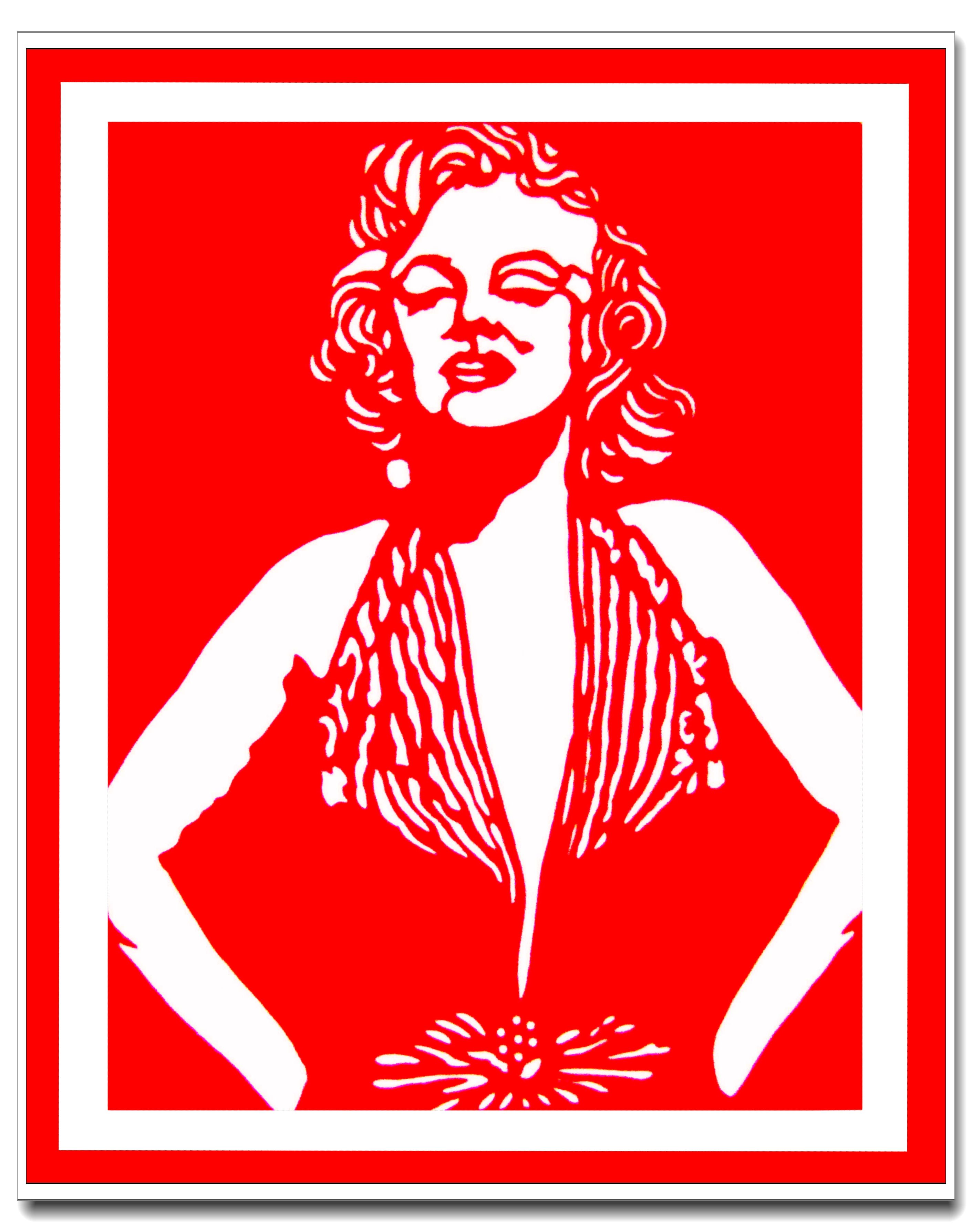 陈耀剪纸作品《玛丽莲·梦露》