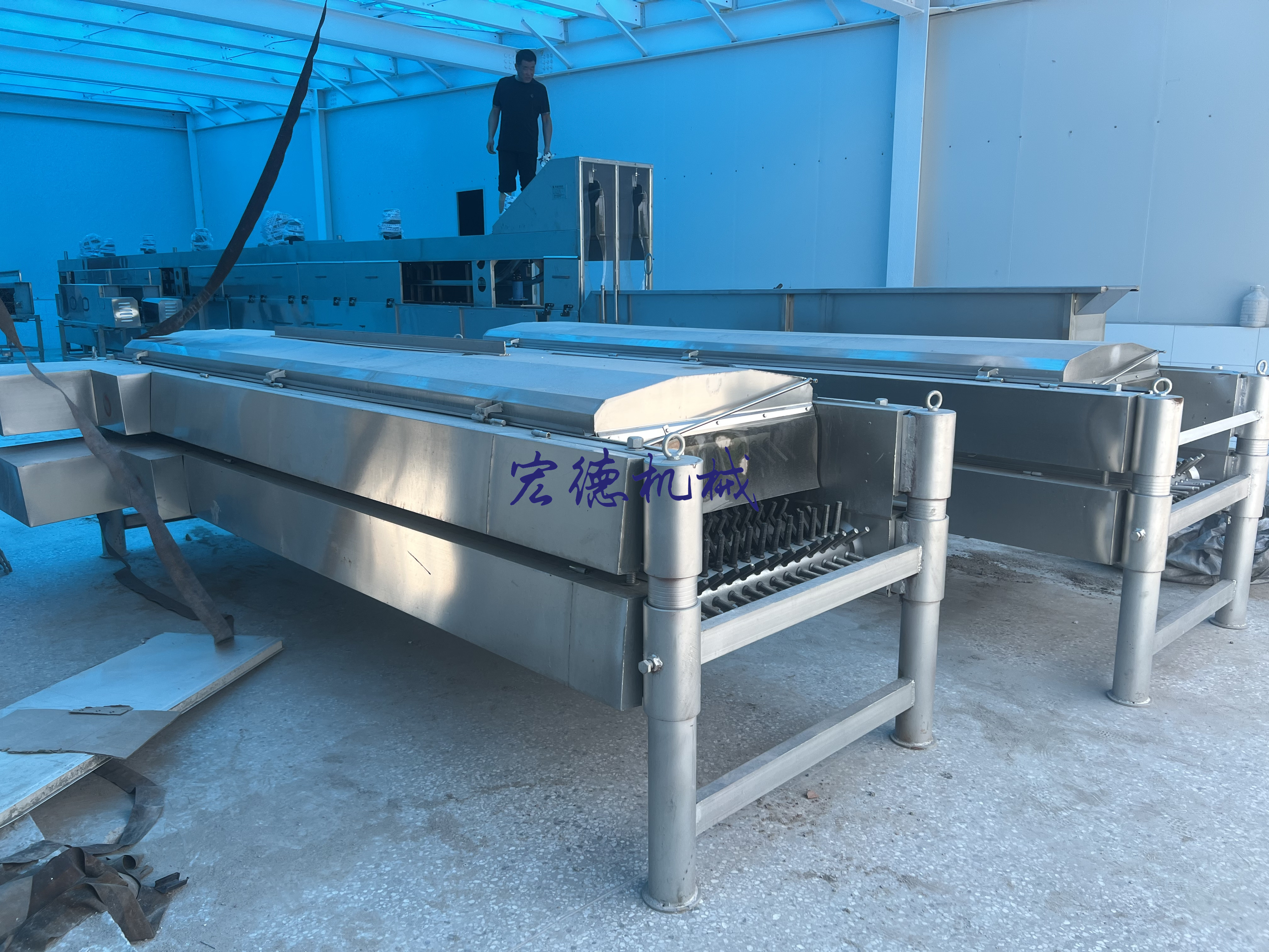 不锈钢34轴卧式脱毛机 鸡鸭鹅全自动打毛机 大型家禽脱羽机