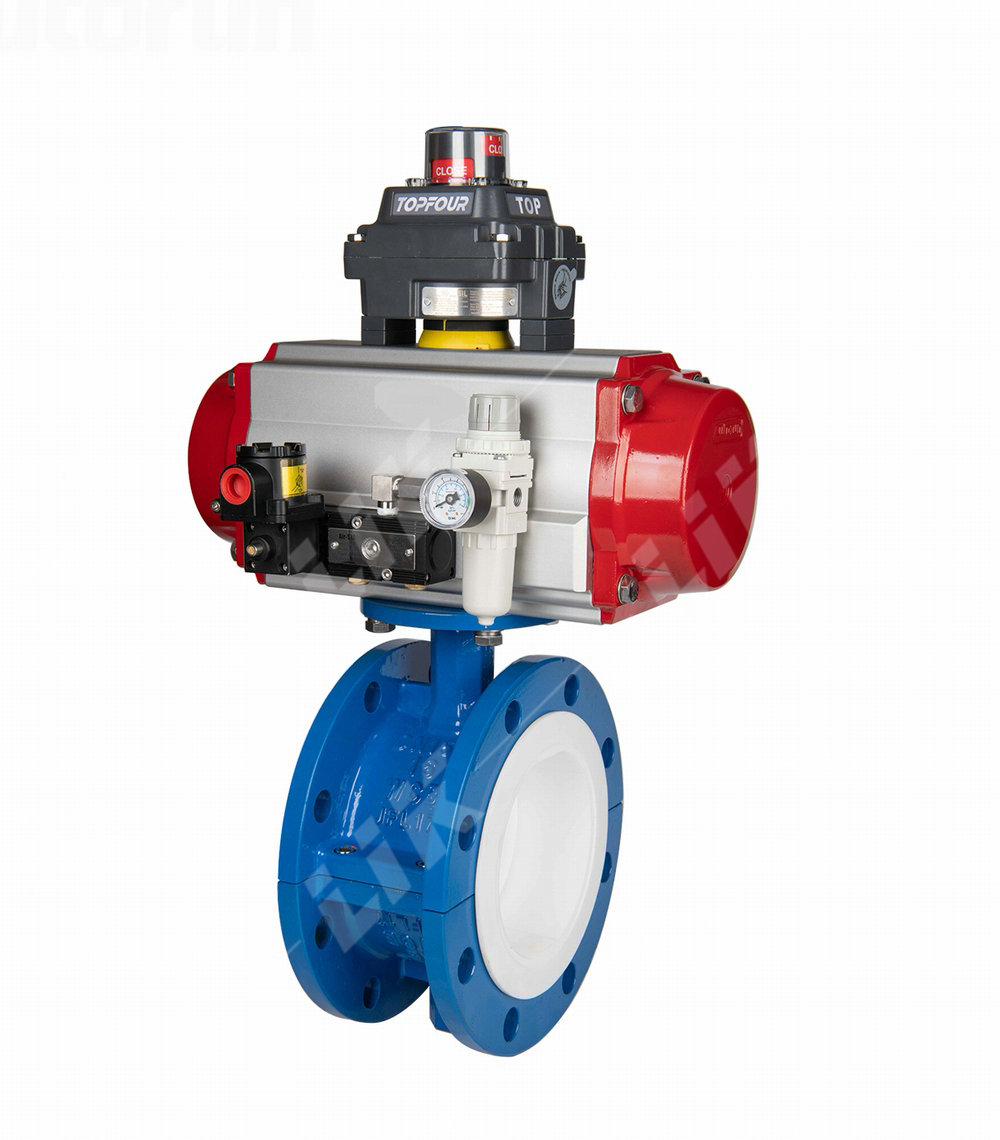 进口气动衬氟法兰蝶阀-莱克(lik)品牌