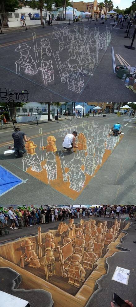 彩绘路面家族中的"幻术师":3d艺术造型路面