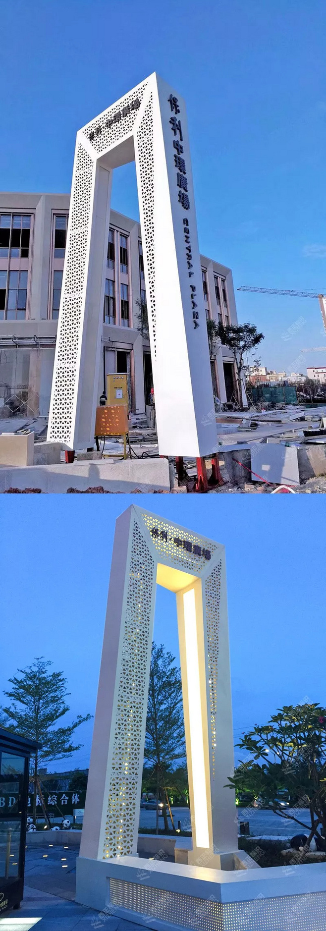 精神堡垒不锈钢户外大型导视牌小区景区立式指示牌导向牌