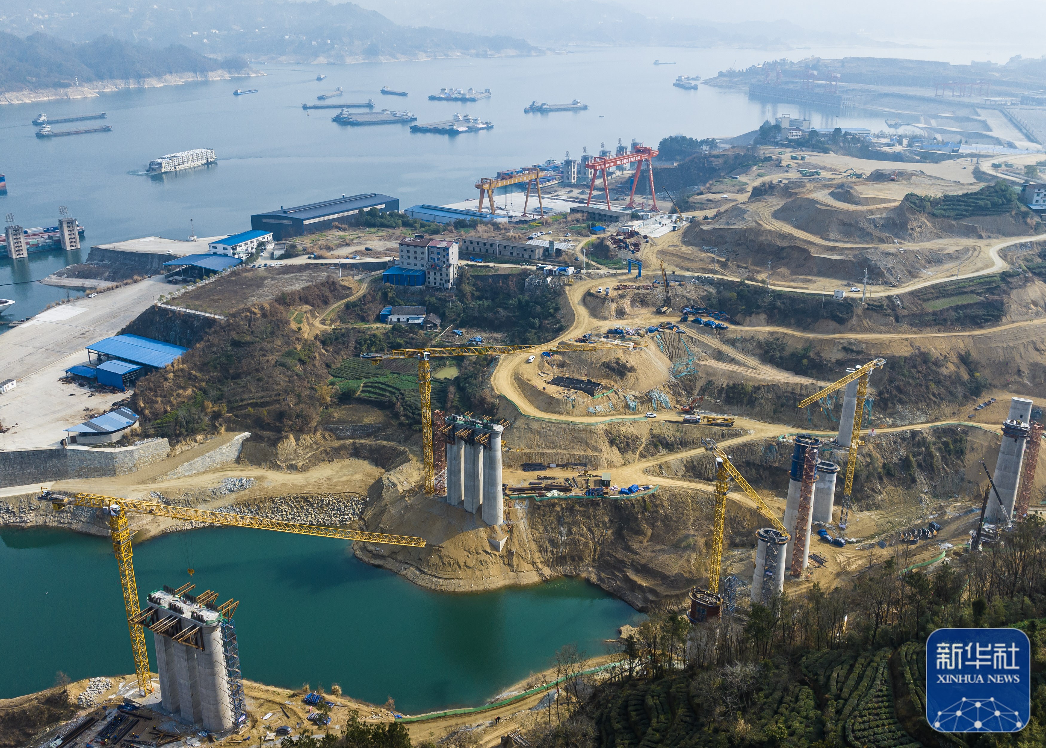 湖北宜昌:三峡枢纽茅坪港疏港铁路加紧建设