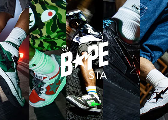 日潮猿人頭為全新bape sta鞋款注入反叛基因