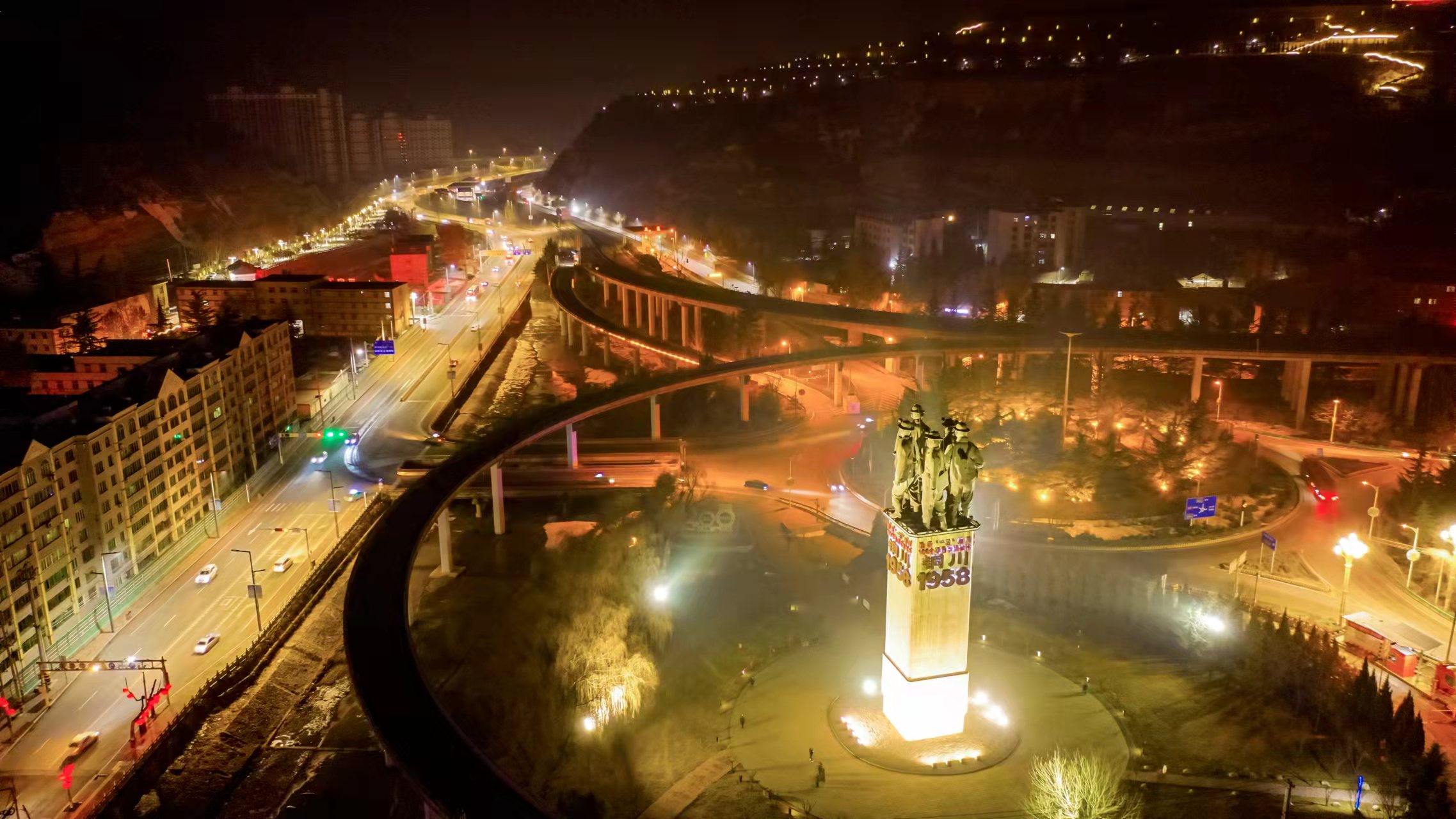 铜川市王益区冬天的景色太美了