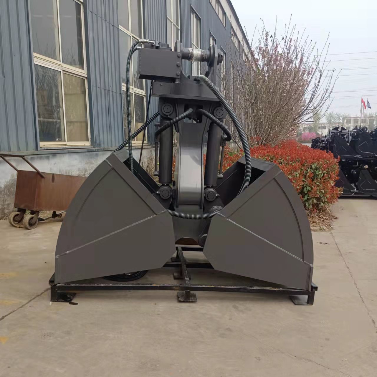 钩机上用的贝壳斗 双开贝型斗 散料抓取贝型斗 装卸火车神器