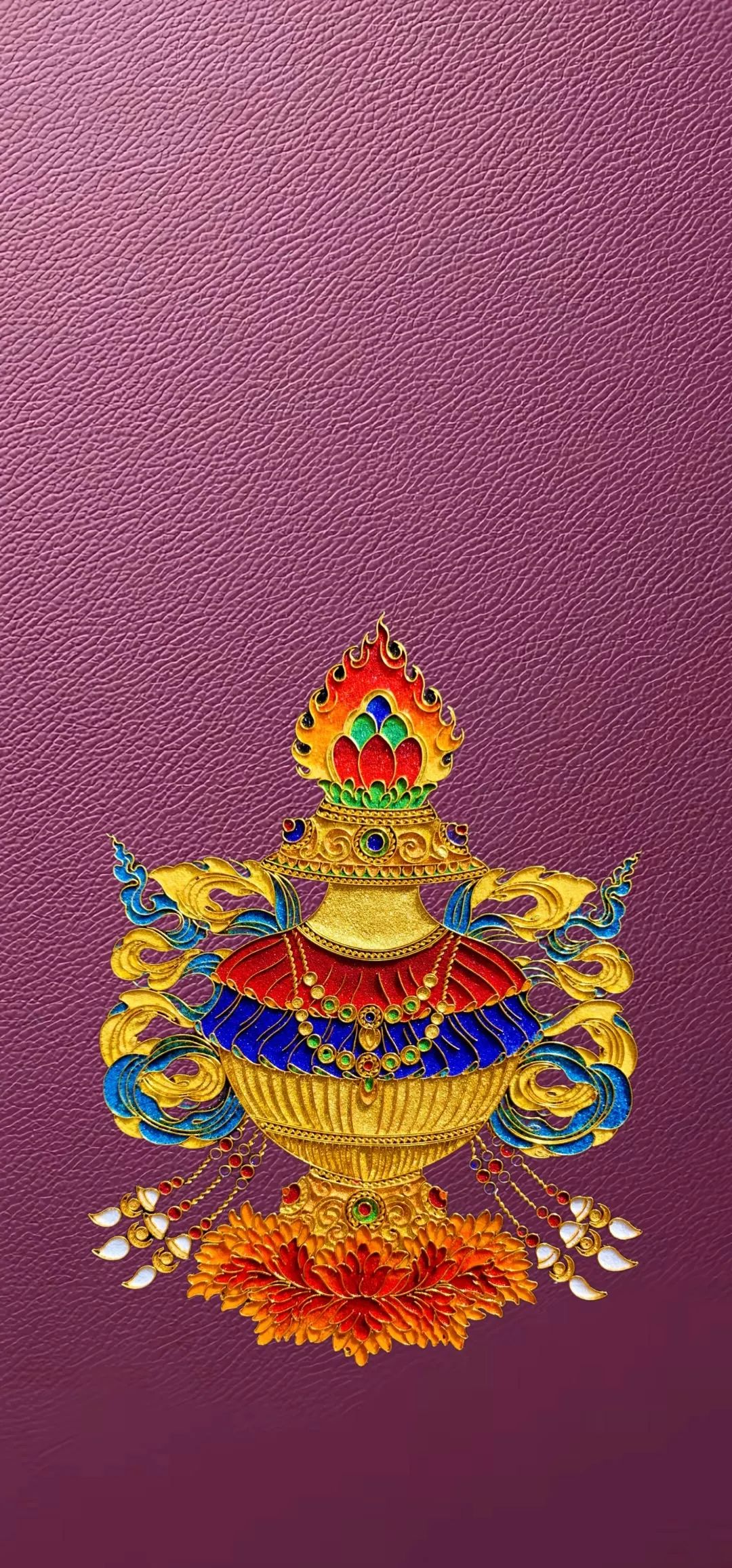 藏式吉祥八宝手机锁屏壁纸:开启你的光明人生之旅