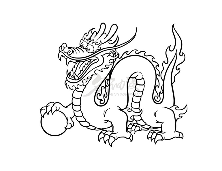 中国龙画法步骤图