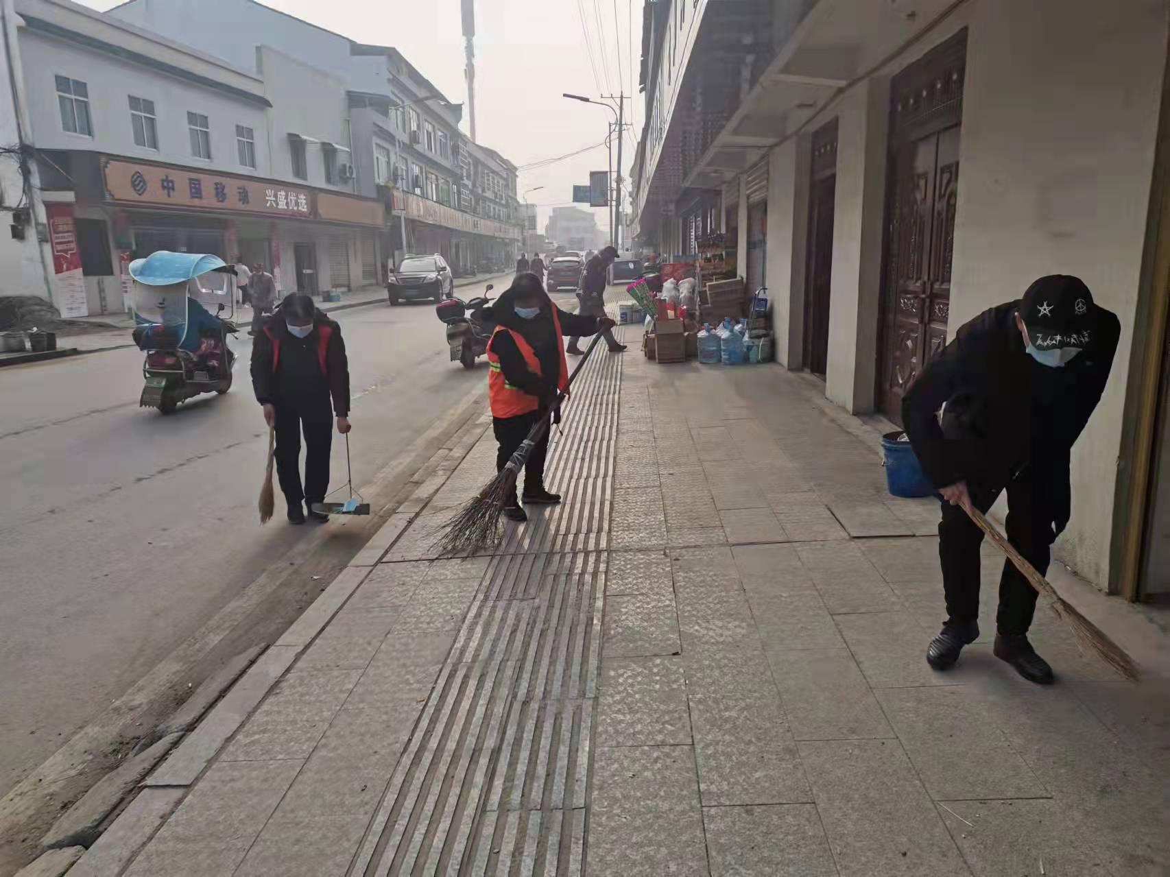 西流河镇开展迎新春大扫除志愿活动