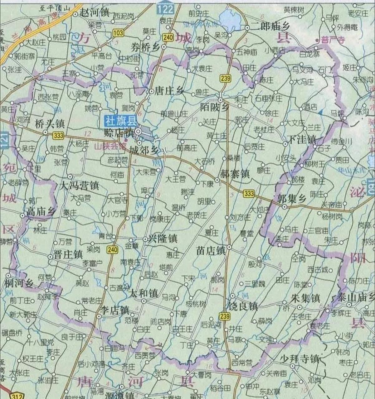 社旗乡镇地图全图图片