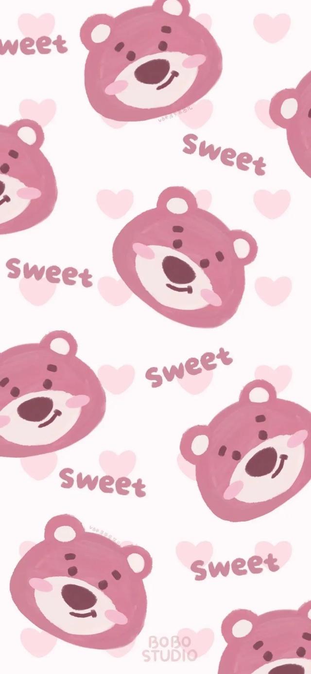 巨可爱的草莓熊壁纸